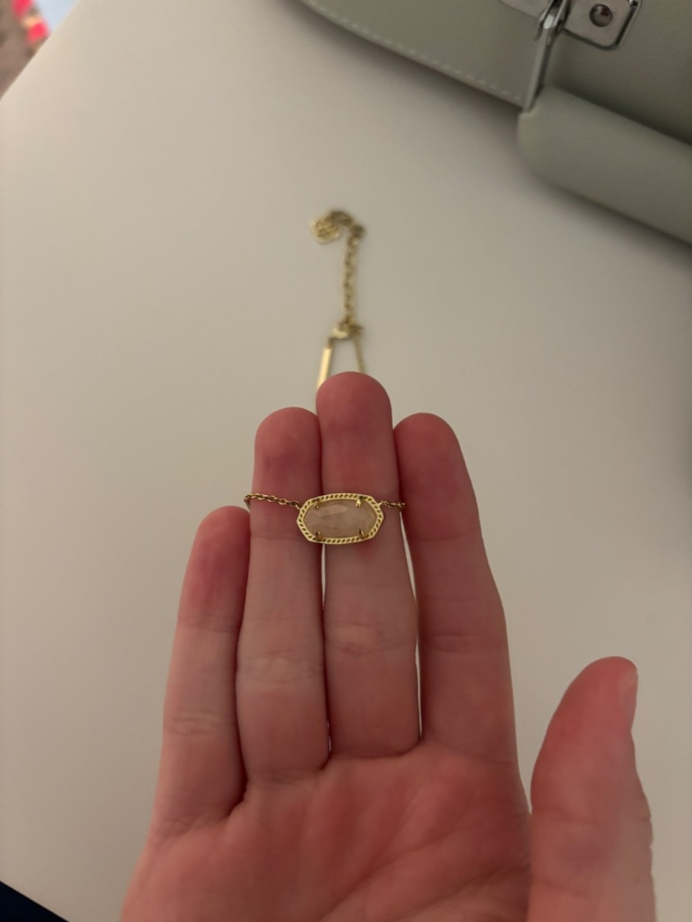 Kendra Scott Rose Quartz necklace - Picture 4 of 4